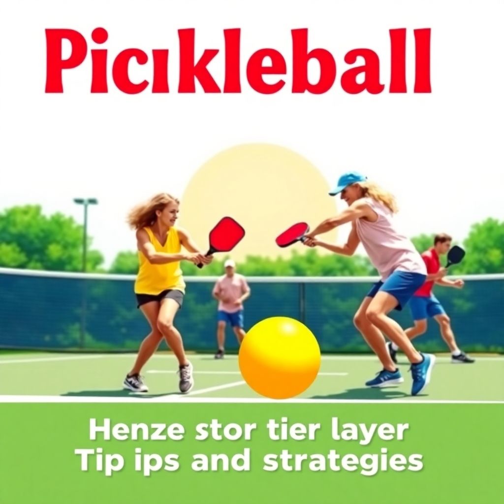 Players actively engaging in a lively pickleball match.